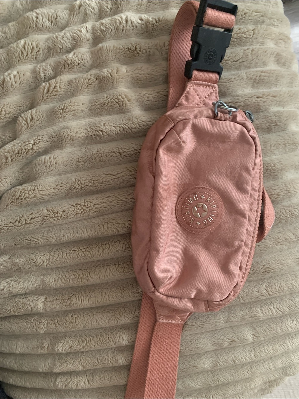 Kipling Dusty Rose Pink Waist Bag with Adjustable Strap